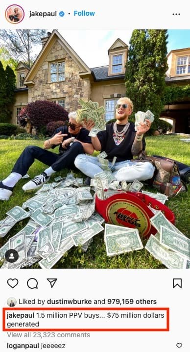 How much money Jake Paul makes from boxing